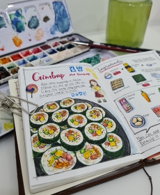 Jot down my first handmade Gimbap in my Journal 