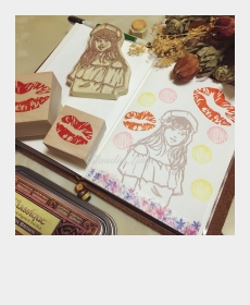 To carve a rubber stamp.