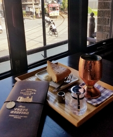Having afternoon tea at a cafe since 1874 in Kumamoto city