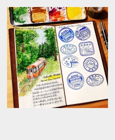 トラベラーズノートをもって森に散歩に出かけた