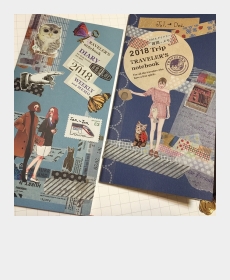 Decorating the cover of my 2018 weekly notebook.