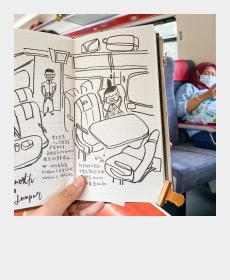 Sketching in the train