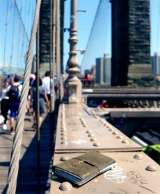 View from the Brooklyn Bridge to Manhattan