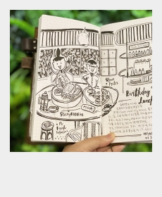 Cafe sketcher Photo