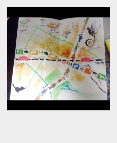 A hand draw map of Kichijoji