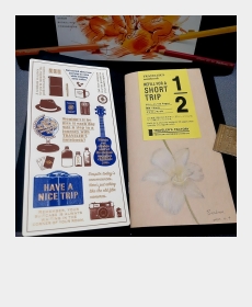 使用32pages牛皮紙當作色鉛筆繪圖練習本