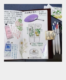 我的2020的月記事搭配003塗鴉本記錄及運用方式公開