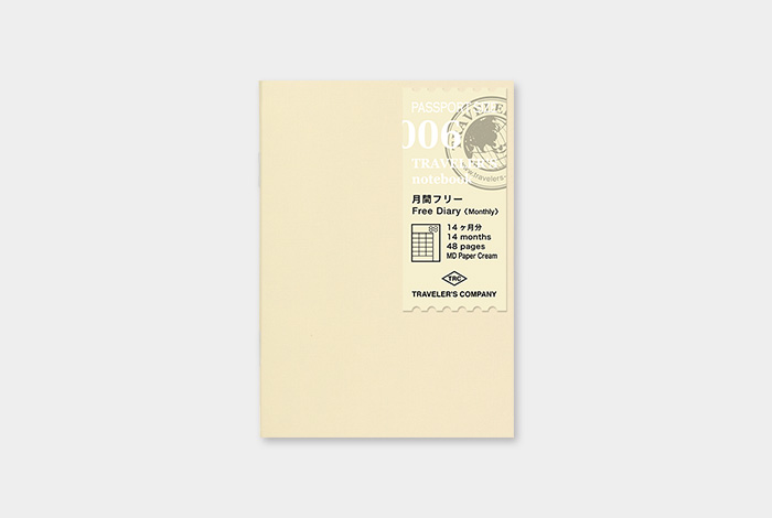 Designphil traveler's notebook Passport size refill Monthly Free 006 From Japan 