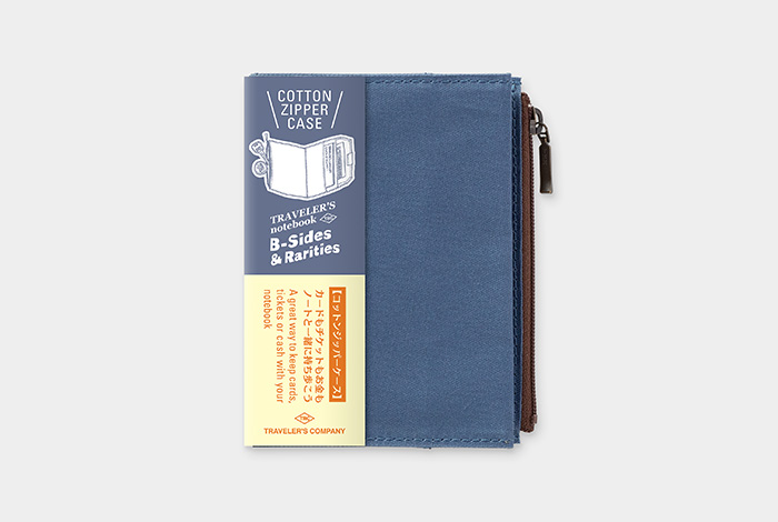 Cotton Zipper Case Blue / コットンジッパーケース ブルー - Passport 